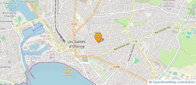 localisation de l'entreprise MONSIEUR CHRISTIAN GUEGNAUD à LES SABLES D'OLONNE