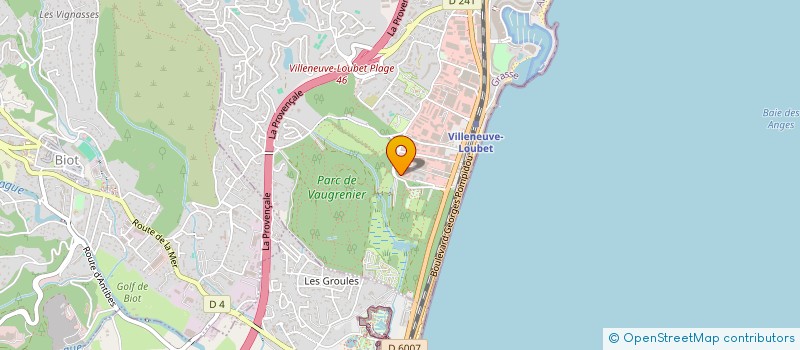 localisation de l'entreprise MONSIEUR CHRISTIAN GUEGUEN à VILLENEUVE-LOUBET
