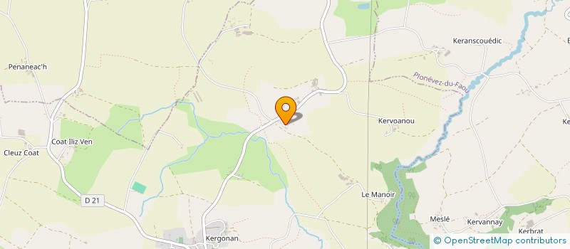 localisation de l'entreprise MONSIEUR CHRISTIAN GUEGUEN  LE CLOITRE-PLEYBEN