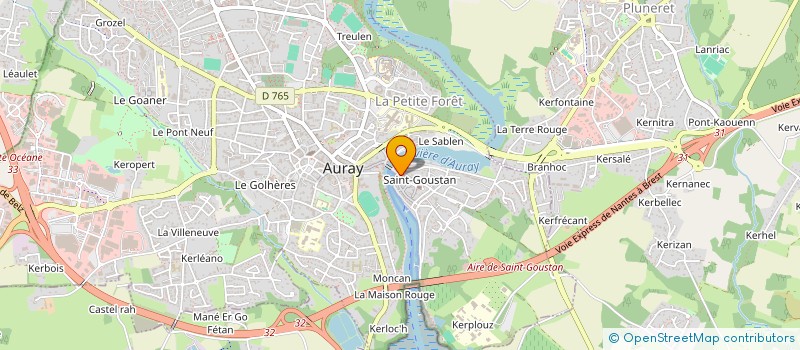 localisation de l'entreprise MONSIEUR CHRISTIAN GUILBERT à AURAY