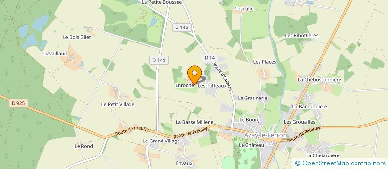 localisation de l'entreprise MONSIEUR CHRISTIAN GUILLOTEAU à AZAY-LE-FERRON
