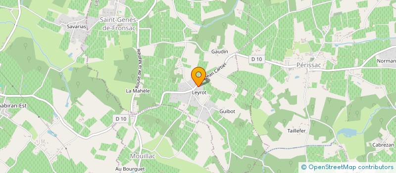 localisation de l'entreprise MONSIEUR CHRISTIAN GUIONNEAU  SAINT-GENES-DE-FRONSAC