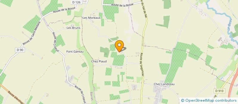 localisation de l'entreprise MONSIEUR CHRISTIAN GUYOT  BARBEZIEUX SAINT HILAIRE