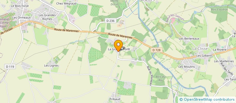 localisation de l'entreprise MONSIEUR CHRISTIAN HERVAUD  CORME-ROYAL