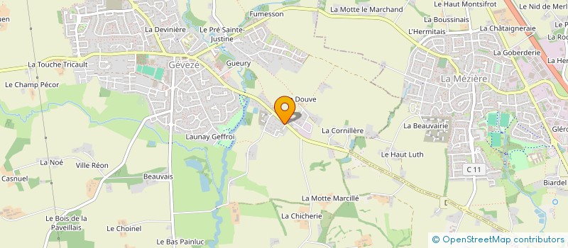 localisation de l'entreprise MONSIEUR CHRISTIAN HIRRET  GEVEZE