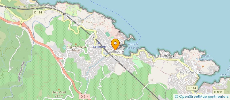 localisation de l'entreprise MONSIEUR CHRISTIAN HOSTALRICH  COLLIOURE