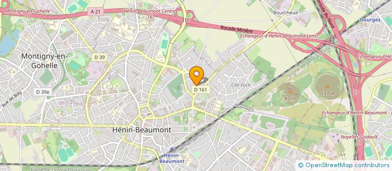 localisation de l'entreprise MONSIEUR CHRISTIAN HOUSIEAUX à HENIN BEAUMONT