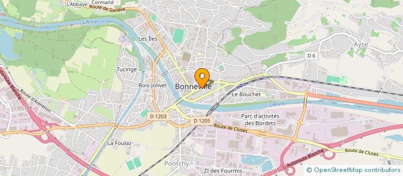 localisation de l'entreprise MONSIEUR CHRISTIAN HOUZET  BONNEVILLE