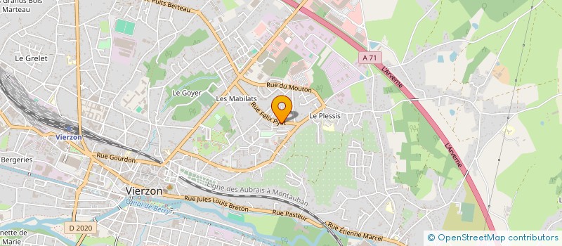 localisation de l'entreprise MONSIEUR CHRISTIAN JAULHAC  VIERZON