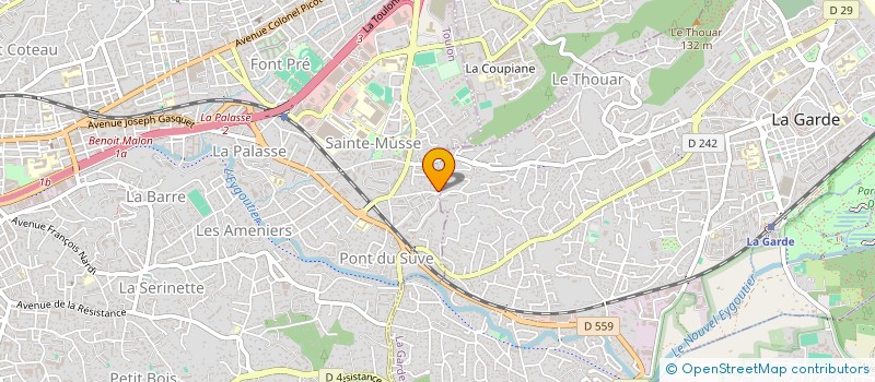 localisation de l'entreprise MONSIEUR CHRISTIAN JEAN  TOULON