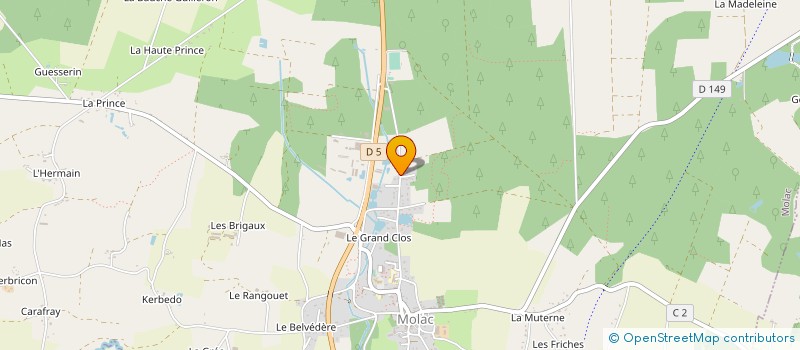 localisation de l'entreprise MONSIEUR CHRISTIAN JEAN-BERNA BOUSQUAU  MOLAC