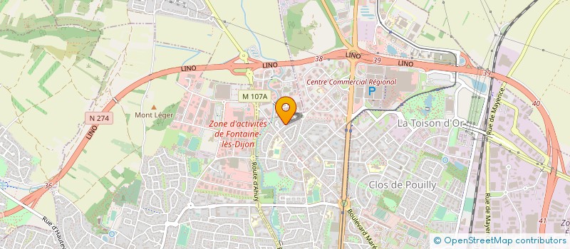 localisation de l'entreprise MONSIEUR CHRISTIAN JEANNIARD à DIJON