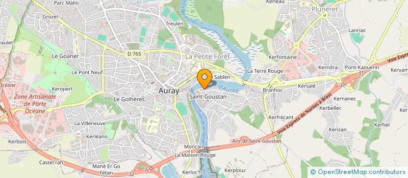 localisation de l'entreprise MONSIEUR CHRISTIAN JOLIFF à AURAY