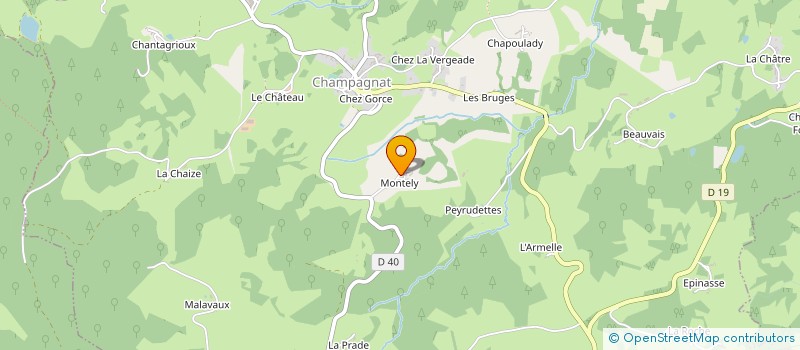 localisation de l'entreprise MONSIEUR CHRISTIAN JOUANDEAU  CHAMPAGNAT