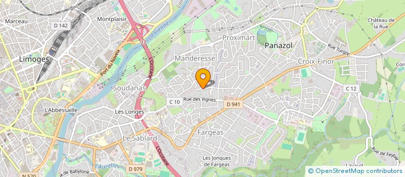 localisation de l'entreprise MONSIEUR CHRISTIAN JOUHAUD à PANAZOL