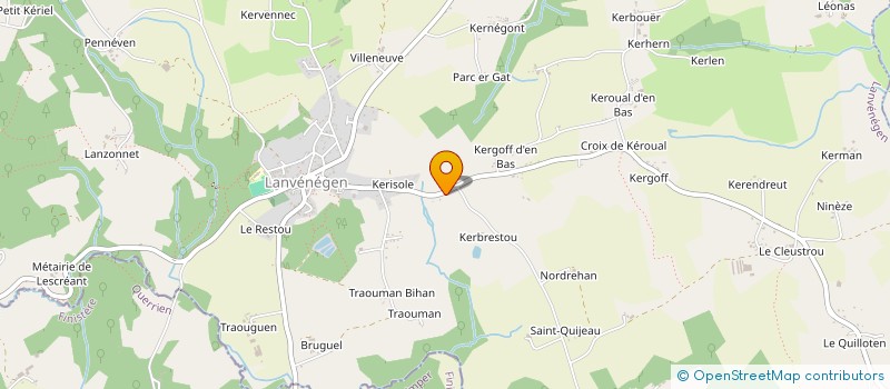 localisation de l'entreprise MONSIEUR CHRISTIAN KERJEAN  LANVENEGEN