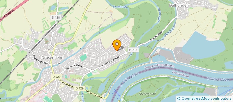 localisation de l'entreprise MONSIEUR CHRISTIAN KLINGLER  DRUSENHEIM