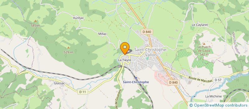 localisation de l'entreprise MONSIEUR CHRISTIAN LABESSIERE à SAINT-CHRISTOPHE-VALLON