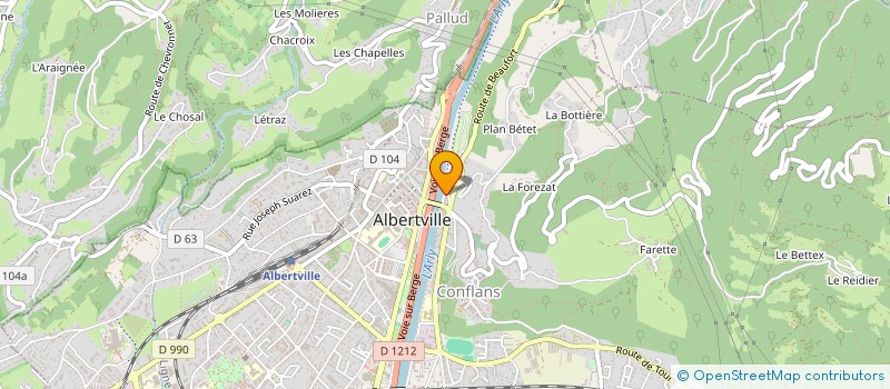 localisation de l'entreprise MONSIEUR CHRISTIAN LACHENAL-CHORDET  ALBERTVILLE