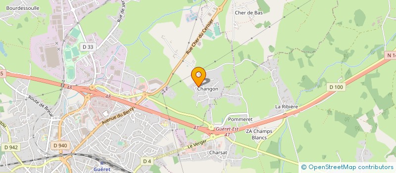 localisation de l'entreprise MONSIEUR CHRISTIAN LAFLEUR à GUERET