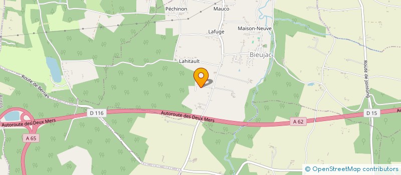 localisation de l'entreprise MONSIEUR CHRISTIAN LAGARDERE  BIEUJAC