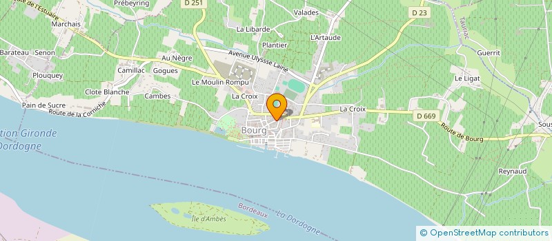 localisation de l'entreprise MONSIEUR CHRISTIAN LALANNE-SICAUD  BOURG