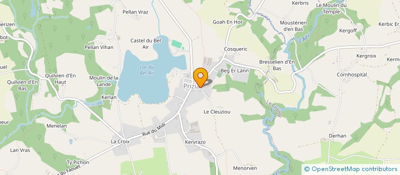 localisation de l'entreprise MONSIEUR CHRISTIAN LANCELOT à PRIZIAC