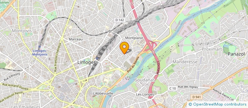 localisation de l'entreprise MONSIEUR CHRISTIAN LANGLADE à LIMOGES