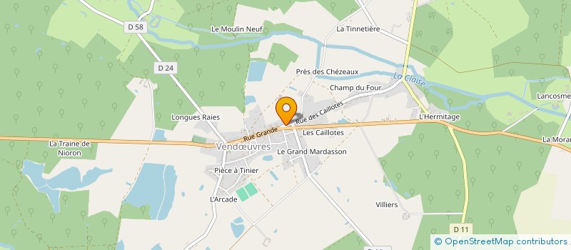 localisation de l'entreprise MONSIEUR CHRISTIAN LANGUILLON à VENDŒUVRES