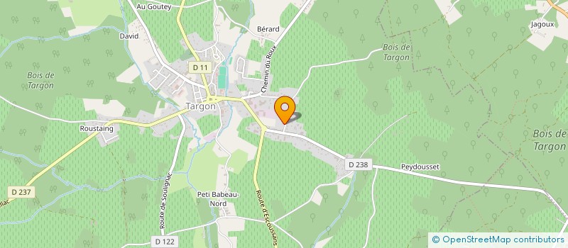 localisation de l'entreprise MONSIEUR CHRISTIAN LAPASSERE  TARGON