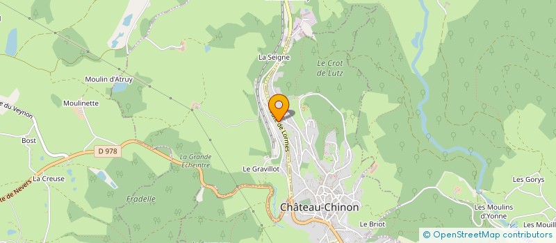 localisation de l'entreprise MONSIEUR CHRISTIAN LAPROYE  CHATEAU-CHINON (CAMPAGNE)