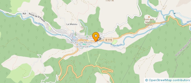 localisation de l'entreprise MONSIEUR CHRISTIAN LARRIEU  PRATS-DE-MOLLO-LA-PRESTE