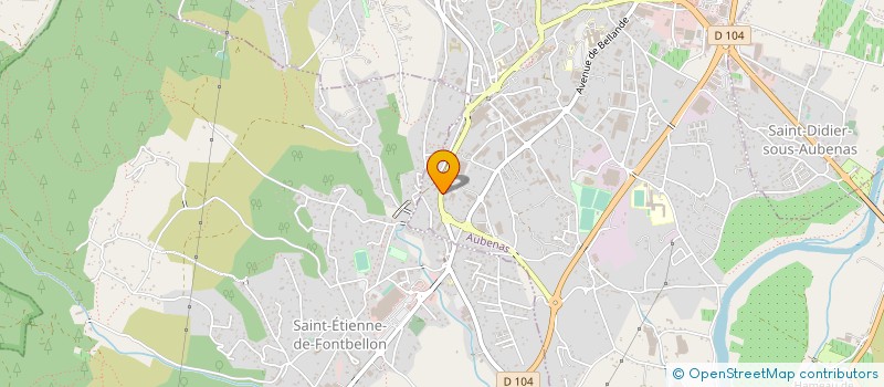 localisation de l'entreprise MONSIEUR CHRISTIAN LAURENT  AUBENAS