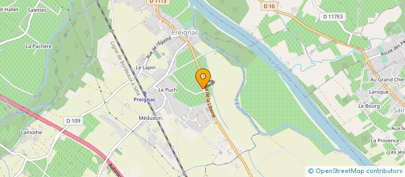 localisation de l'entreprise MONSIEUR CHRISTIAN LAUZE  PREIGNAC