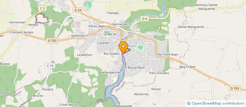 localisation de l'entreprise MONSIEUR CHRISTIAN LAVENANT  PONT-AVEN