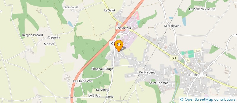 localisation de l'entreprise MONSIEUR CHRISTIAN LE TUTOUR  PLUMELIAU-BIEUZY