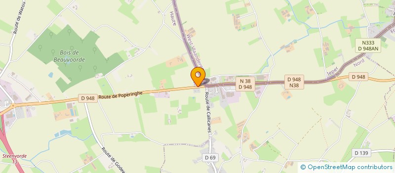 localisation de l'entreprise MONSIEUR CHRISTIAN LEFEBVRE  STEENVOORDE