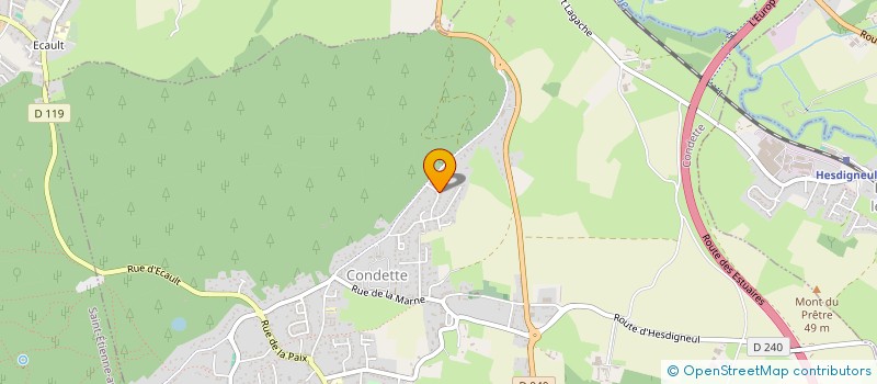 localisation de l'entreprise MONSIEUR CHRISTIAN LEJEUNE  CONDETTE