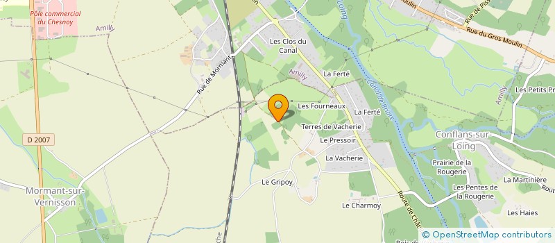 localisation de l'entreprise MONSIEUR CHRISTIAN LEROUX à CONFLANS-SUR-LOING