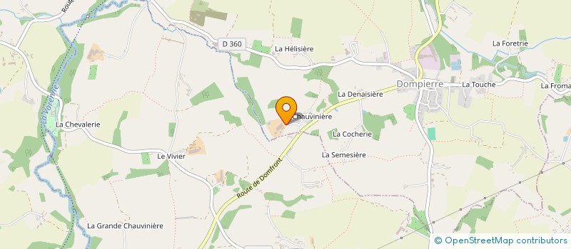 localisation de l'entreprise MONSIEUR CHRISTIAN LEVEILLE à DOMPIERRE