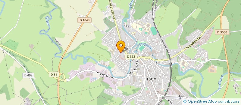 localisation de l'entreprise MONSIEUR CHRISTIAN LOCREILLE  HIRSON