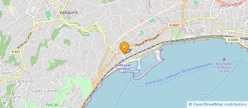 localisation de l'entreprise MONSIEUR CHRISTIAN MAHAY à VALLAURIS
