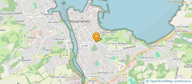 localisation de l'entreprise MONSIEUR CHRISTIAN MALHOMME  DOUARNENEZ