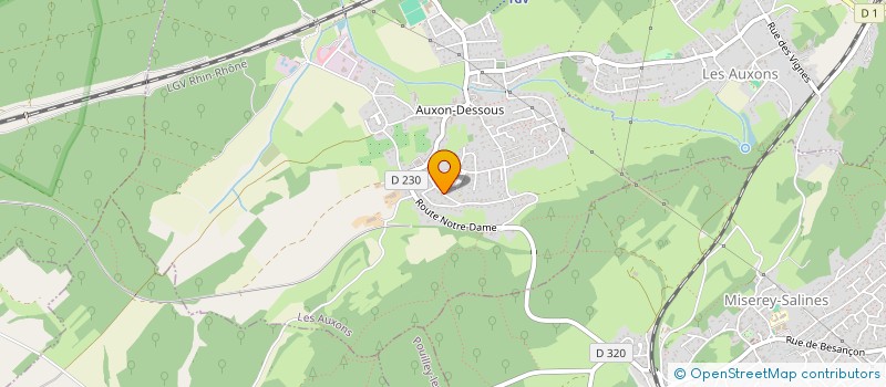 localisation de l'entreprise MONSIEUR CHRISTIAN MANZONI  LES AUXONS