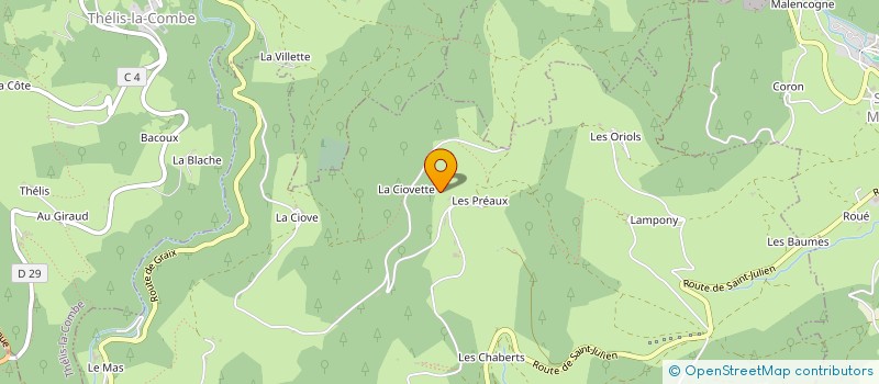 localisation de l'entreprise MONSIEUR CHRISTIAN MARTEL  BOURG-ARGENTAL