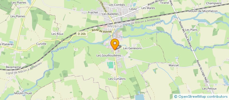 localisation de l'entreprise MONSIEUR CHRISTIAN MARTIN  MEZERIAT