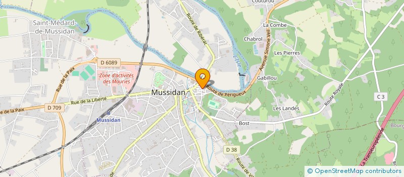 localisation de l'entreprise MONSIEUR CHRISTIAN MARTY  MUSSIDAN