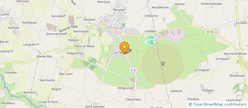 localisation de l'entreprise MONSIEUR CHRISTIAN MASSON  KERLOUAN