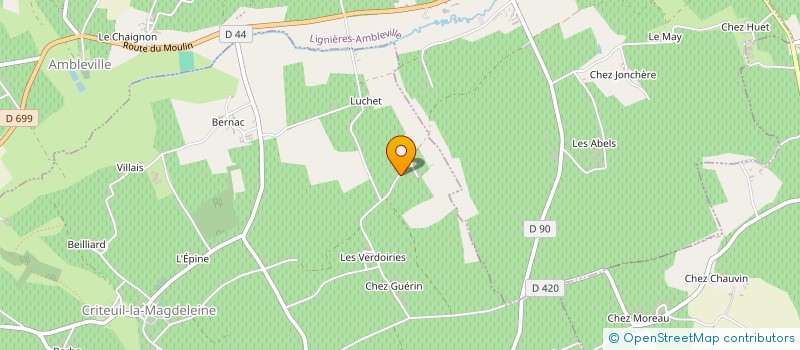 localisation de l'entreprise MONSIEUR CHRISTIAN MATIGNON à CRITEUIL-LA-MAGDELEINE