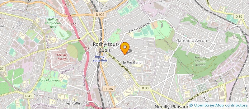localisation de l'entreprise MONSIEUR CHRISTIAN MAZARS  ROSNY-SOUS-BOIS